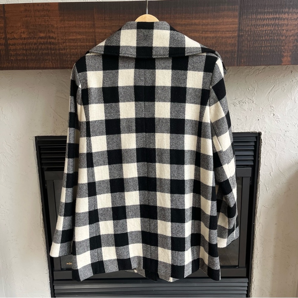 Vintage Chaps Ralph Lauren Buffalo Plaid Wool Blend Coat Jacket L - Picture 8 of 9